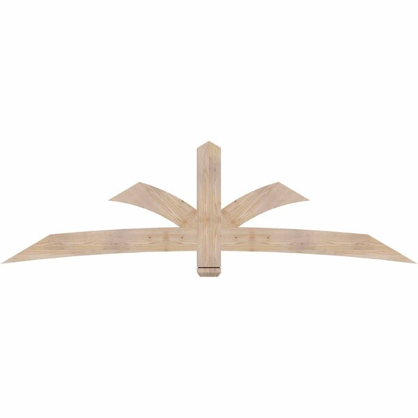 Ekena Millwork Davenport Smooth Timber Gable Bracket, Douglas Fir, 96"W x 28"H x 1 1/2"D x 5 1/2"F, 7/12 Pitch GBW096X28X0206DAV00SDF - main